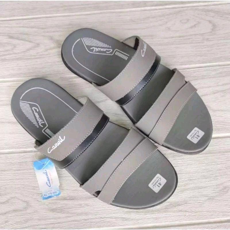 Sandal Pria Slop Pria Kulit Original 100% Sendal Casual Kekinian Laki Laki Terbaru 4