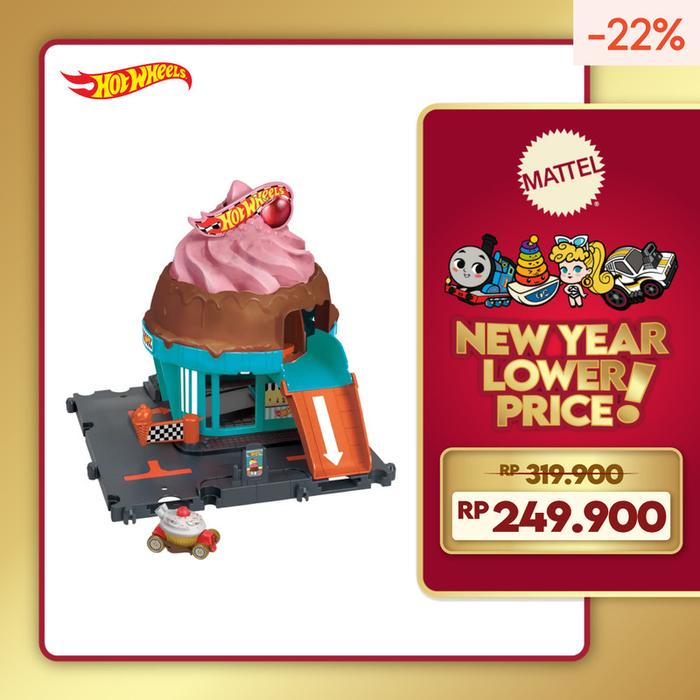 Gambar Hot Wheels City Downtown Ice Cream Swirl Pink - Mainan Trek Mobil Balap Toy dari Mattel Indonesia Kota Tangerang Tokopedia