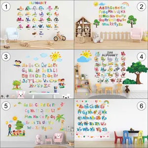Wall Sticker Motif Alfabet Stiker Dinding Wallsticker Langsung Kirim
