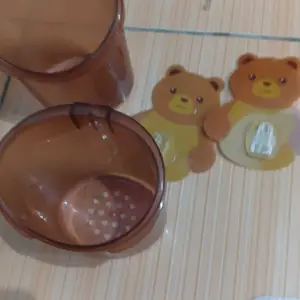 Rak Tempel Sikat Gigi /Rak Odol /Rak Serbaguna /Rak Kamar Mandi /Rak Tempel Motif Beruang TOP901