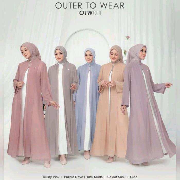 Jual Nibras Outer To Wear OTW 001 Ungu Lilac Abu Muda Coklat Susu