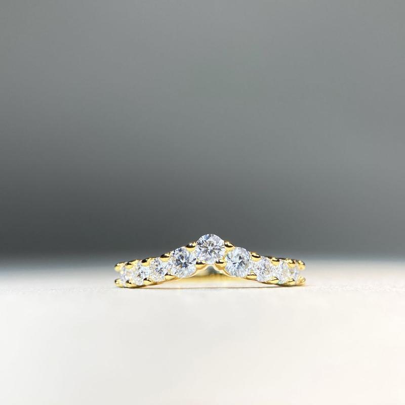 Mosan D color 925 Ring V-shaped curved design ring - TikTok Shop Singapore