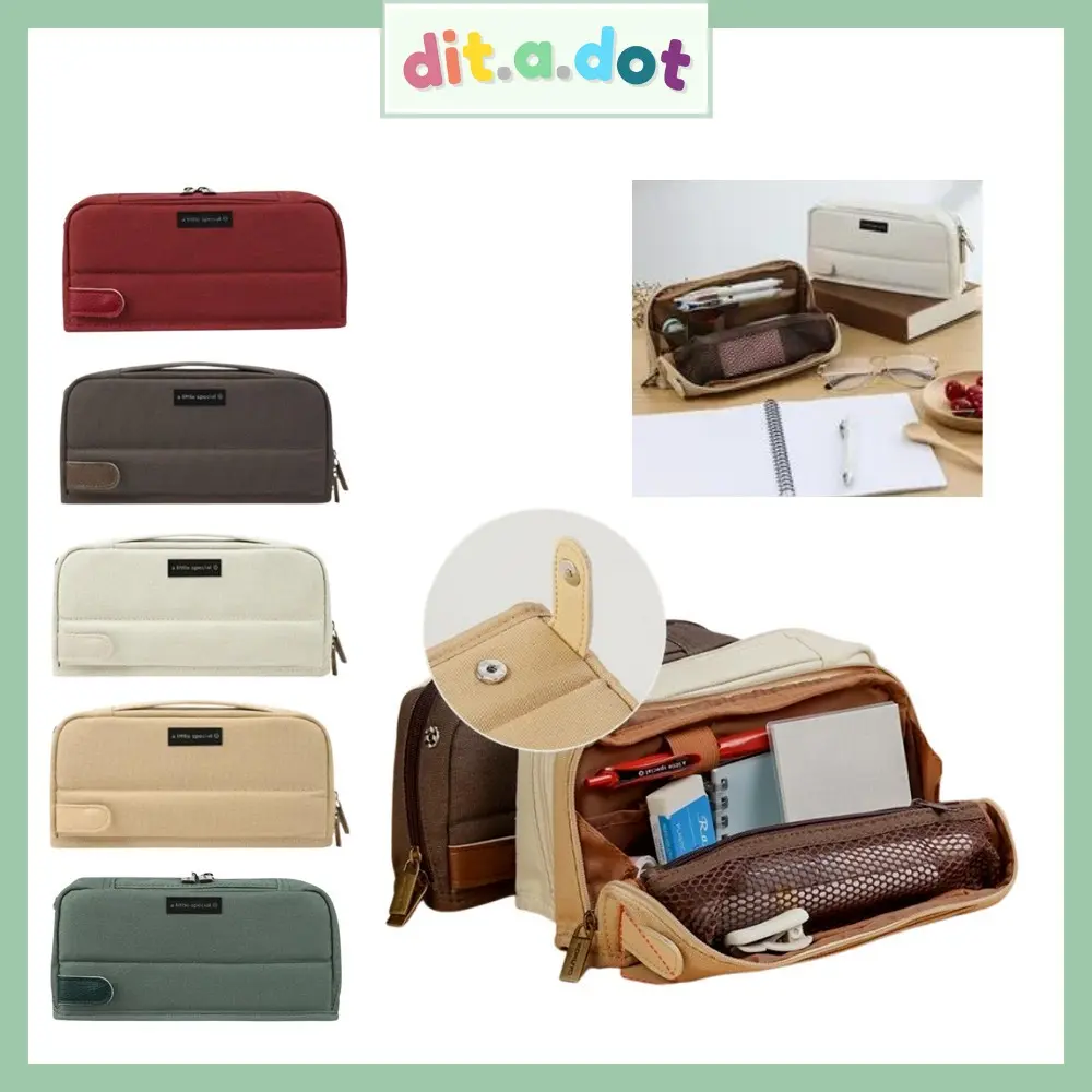 [SG] DitaDot KOKUYO Haco Canvas Pencil Case Pencase Portable Storage Stationery Bag