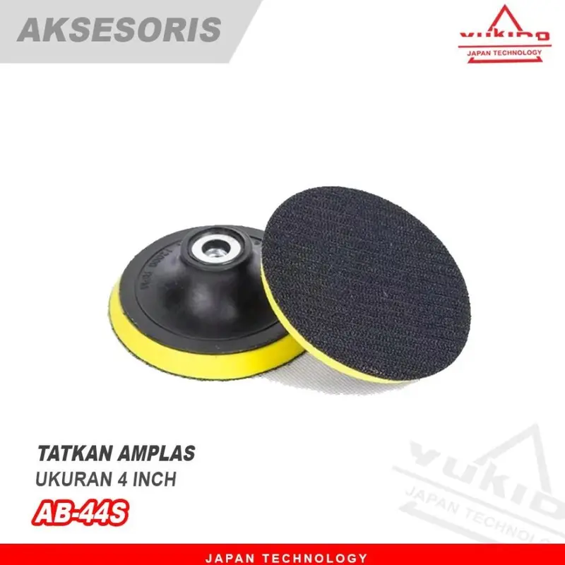 COD (PAKET HEMAT) TATAKAN AMPLAS 4" INCH 1PC + 10 PCS AMPLAS TEMPEL VELCRO ukuran 60 80 100 dan 120 2