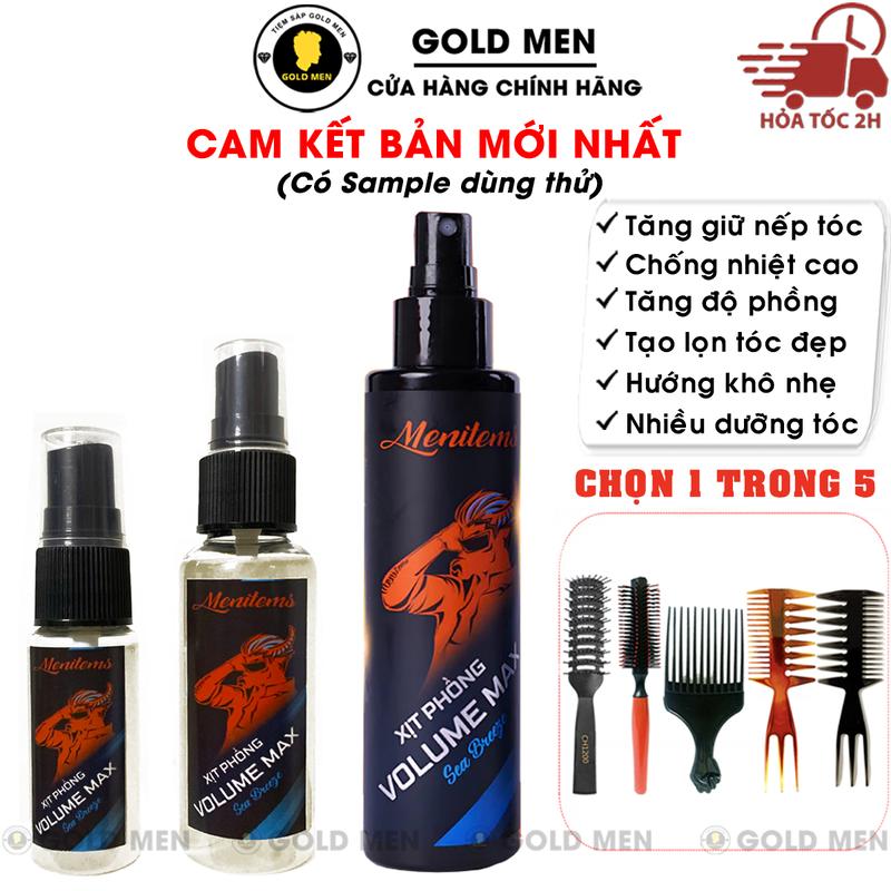 Xịt tạo phồng tóc Menitems Volumizing Hair Spray 100ml - Giúp tóc phồng tự nhiên không bết & nặng tóc