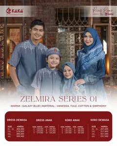 KEKE SARIMBIT ZELMIRA 01 SERIES GALAXY BLUE