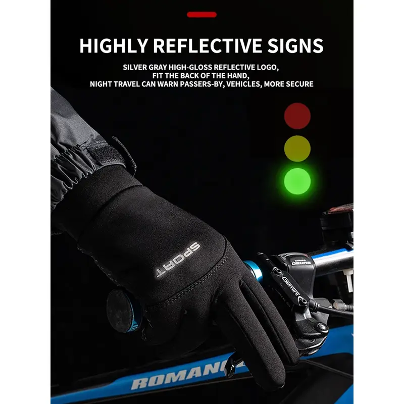 Sarung Tangan Sepeda Motor Anti Slip Touchscreen Windproof XL - ST23 Sepak 5