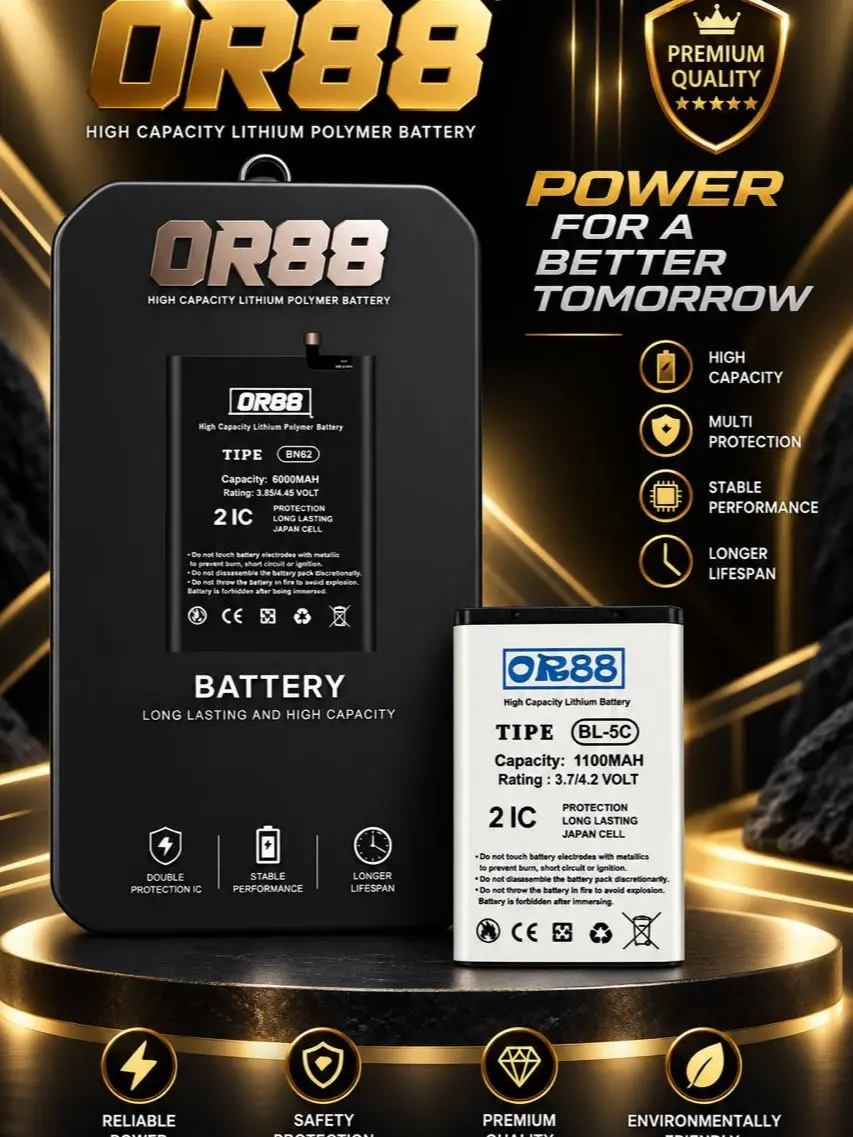 OR88 Premium - Battery Baterai Baterai Double Power OR88/IC Untuk HP Tipe NOKIA BL-5C / BL5C / 5C / 1100 / 3100 / 3110 / 3120 / 7610 / 2626