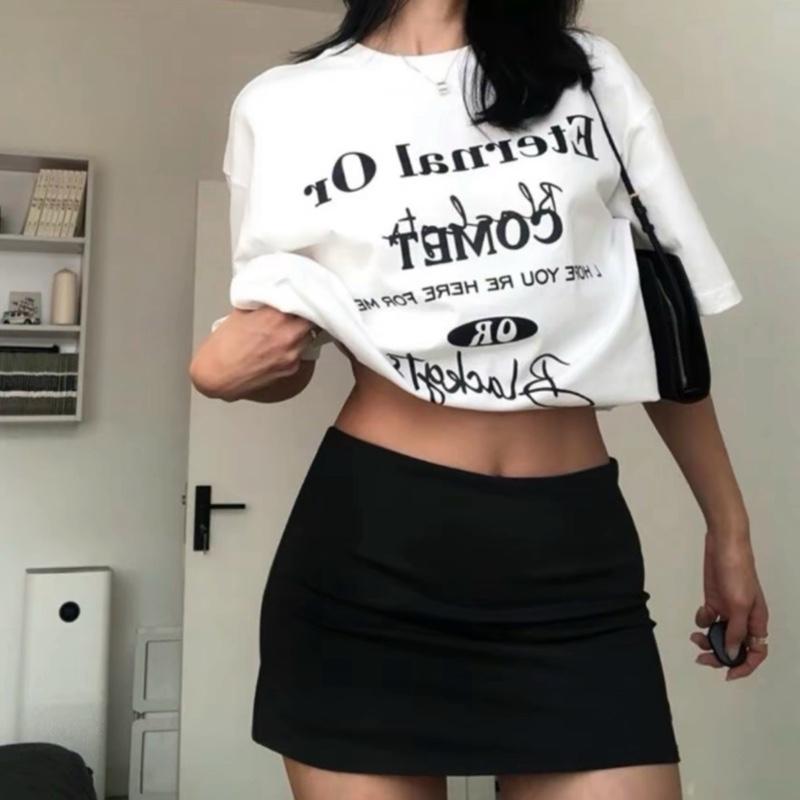 NTH BIGSIZE CV CHÂN ÁI 322 basic MÀU ĐEN TRỄ- Chân Váy Ngắn Cạp Trễ Basic, Mini Skirt (CÓ QUẦN TRONG) 48-80kg