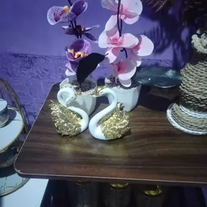 Pajangan Sepasang Angsa Silver Hiasan Flaminggo Pajangan Angsa  Decorasi Ruangan Dompet Nabung Album Foto Polaroid Waterproof Vas Bunga Kering dan Coaster Oval celengan rose moss widuri Target Jumbo Gold Plastik