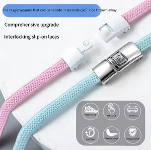 Tali Sepatu Tanpa Ikat Tali Sepatu Elastis Karet Model Lock Shoelace Laces