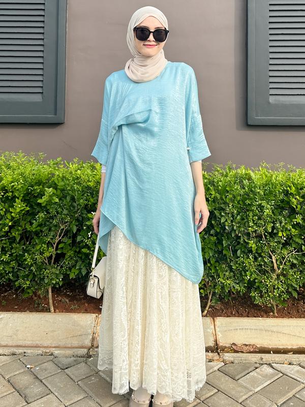 SILMI KAFTAN - KAFTAN PREMIUM WANITA - TUNIK KAFTAN - KAFTAN HITAM - KAFTAN PUTIH -TUNIK LEBARAN - OUTFIT LEBARAN 2025 - BAJU LEBARAN 2025 7