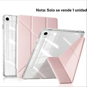 Funda transparente para Samsung Galaxy Tab S9 11, S9 FE, S10 Lite, A11, A9 8.7 pulgadas, A11 Plus, A9 Plus, S10 FE, S9 Plus, S10 Plus y 12.4; funda en forma de Y con soporte para lápiz
