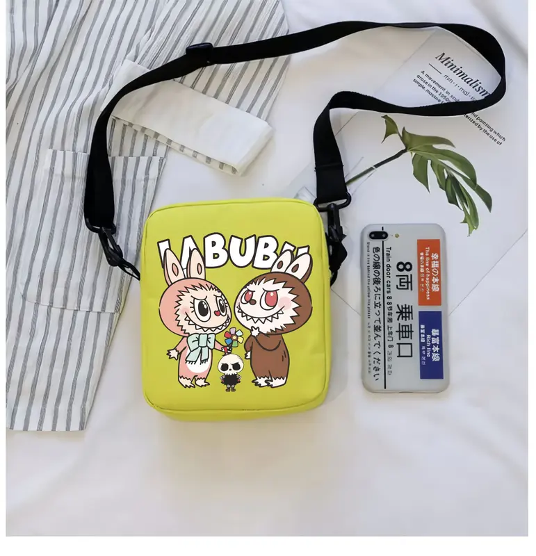 PVJ Tas Labubu Selempang Anak Sekolah SD Laki Laki Perempuan Fashion 3