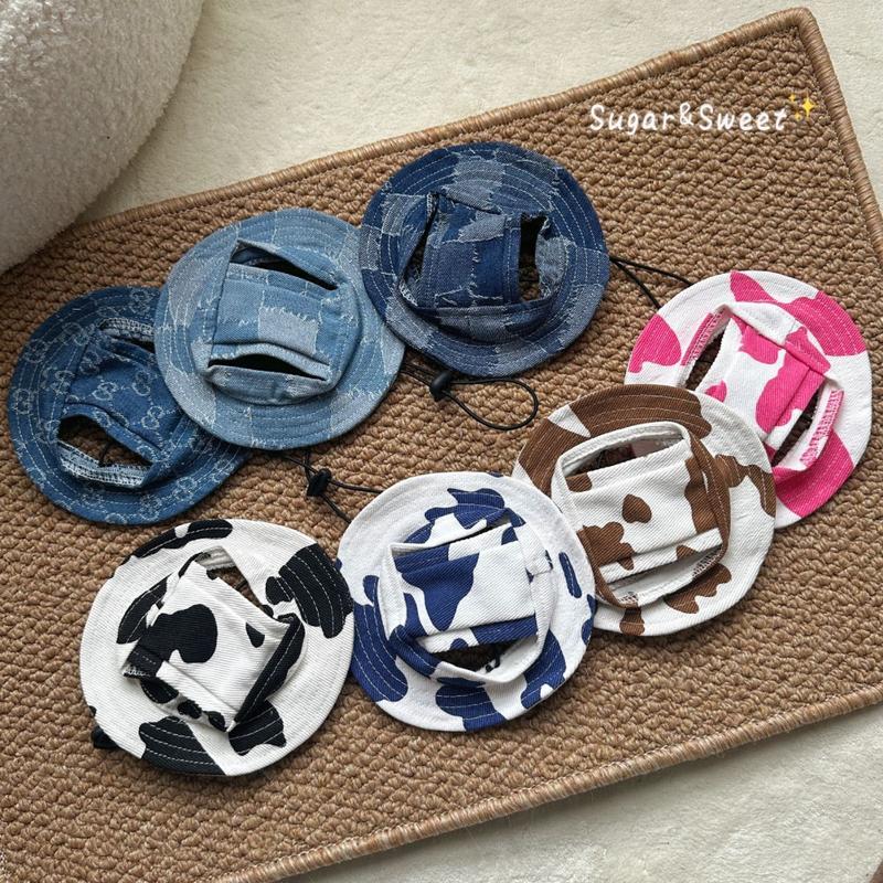 Product Introduction of Puppy Kitten Hat Corgi Cat Bucket Hat Dog Hat Thin Summer Sun Protection Summer Sun Shade Anti-Strangulation Ears 8