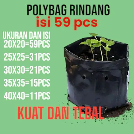 Polybag Tanaman Hitam untuk Petani dan Pecinta Tanaman - Plastik Standing Pot 250gram