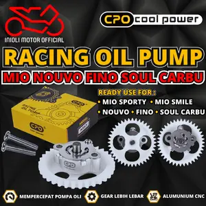 CPO POMPA OLI OIL PUMP CPO RACING MIO SPORTY MIO SMILE NOUVO FINO CARBU MIO SOUL KARBU MIO 5TL 28D 5LW POMPA OLI RACING GIGI POMPA OLI CPO COOL POWER COOLPOWER OIL PUMP ASSY YAMAHA 28D-E3300-10