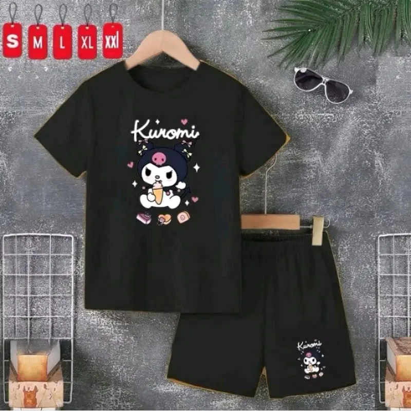 setelan anak motif kuromi-fashion anak Cewek cowok Celana 6