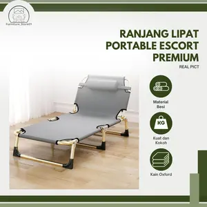 Ranjang Kasur Tempat Tidur Lipat Portable Folding Escort Bed Pria Camping Busa