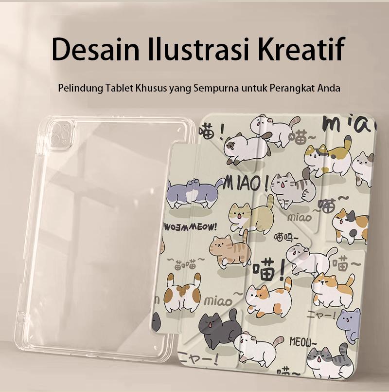 New 3+Y Tablet Case For Redmi Pad2 11" 2025,For XiaomiPad 6/6Pro 11",Redmi Pad SE 11",Redmi Pad Pro 12.1",For POCO Pad Pro12.1",Redmi Pad 10.6",Xiaomi 6s Pro-12.4", Cute Cartoon With Pen Slot Cover
