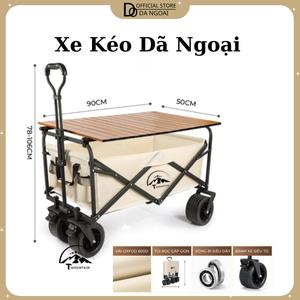 Xe Kéo Dã Ngoại Gấp Gọn Du Lịch Cắm Trại ,Xe Kéo Đẩy Đựng Đồ Chất Liệu Khung Hợp Kim Thép Chịu Tải 150KG Đến Từ Thương Hiệu Tmountain- [DCP16]