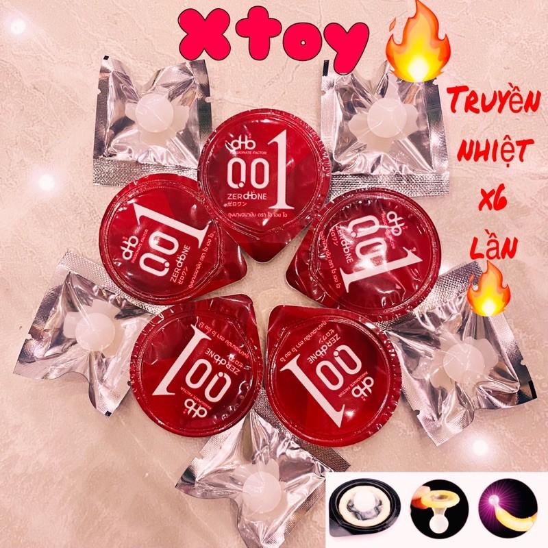 Bao cao su 0L0 0.01 Phiên bản màu đỏ - X6 truyền nhiệt Hương socola