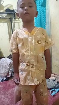 Product Review of setelan baju piyama anak laki-laki motif dino motif trendy untuk umur 1-12 thun  Celana panjang model tanpa kerah piyama labu labu anak laki-laki from f**i 0