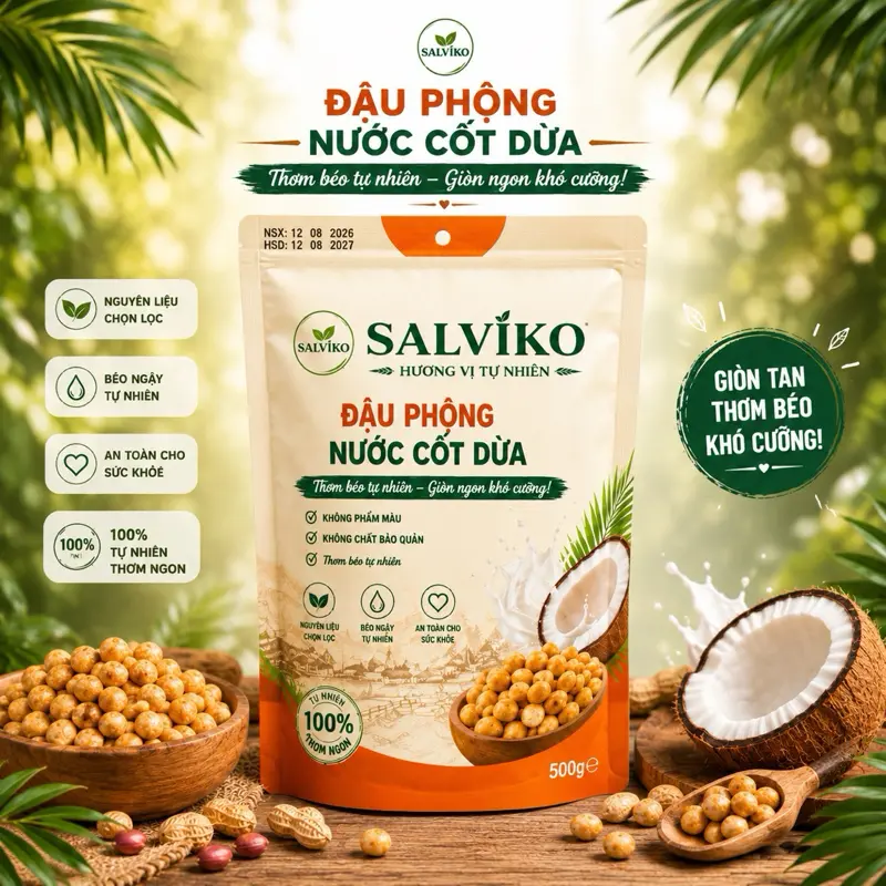 500gr đậu phộng nước cốt dừa