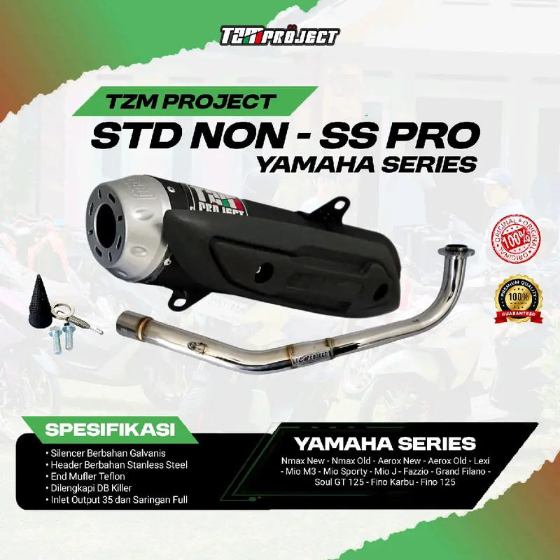 KNALPOT TZM PROJECT STD - NON SS PRO YAMAHA SERIES 0
