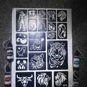 【1000 Pola】Henna Tato Halal Tahan Lama Bisa Custom Henna Tatto Kit 4 Warna Tersedia / Warna ekstrak tumbuhan alami murni