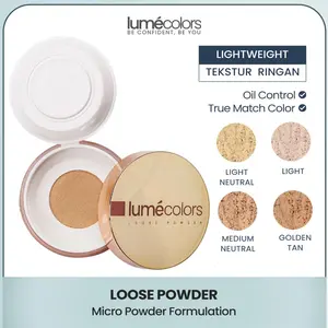 Lumecolors Loose Powder 8gr | Bedak Tabur Bertahan Hingga 16 Jam