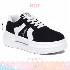 0505 [Sepatu DNY] Sneakers Wanita Hitam Putih Sepatu Cewek Terbaru Women Shoes Sport Wanita Kekinian