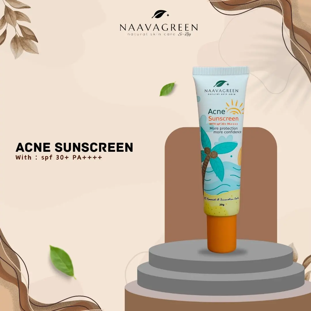 NAAVAGREEN Acne Sunscreen - Melindungi kulit berjerawat dari sinar UVA UVB