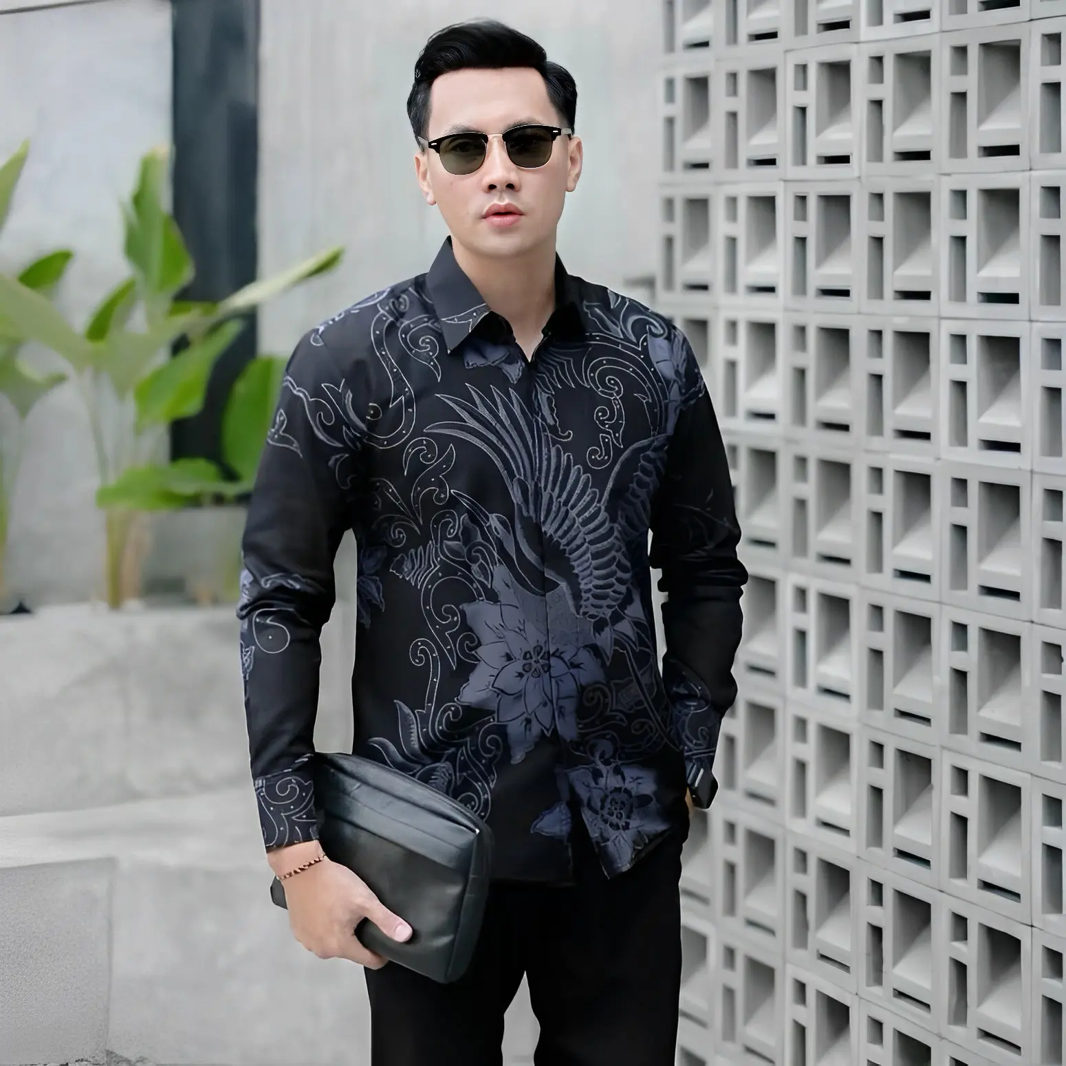 KEMEJA BATIK KEKINIAN LENGAN PANJANG KATUN PREMIUM