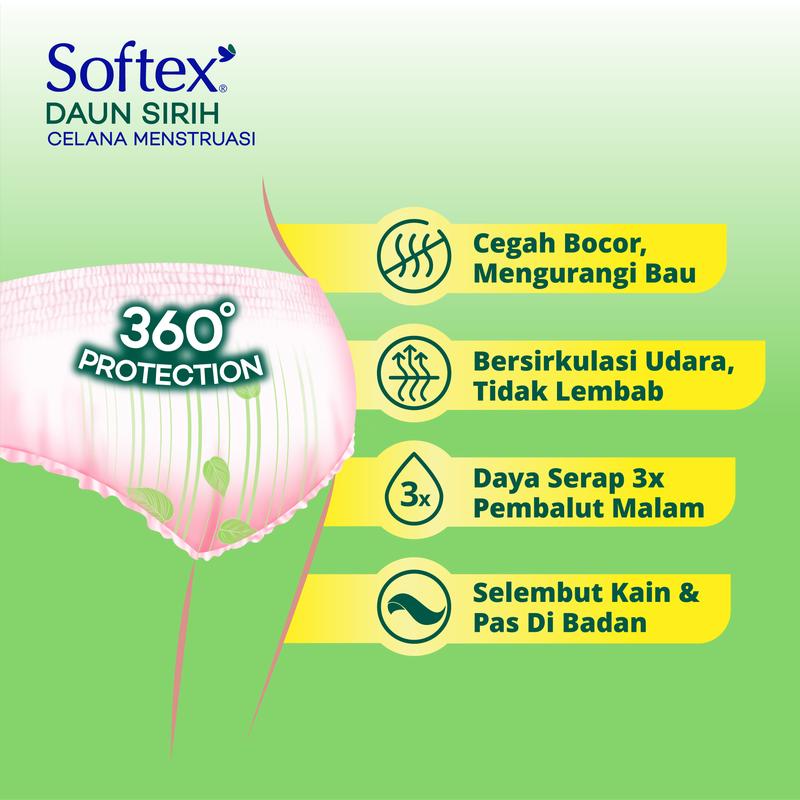 Product Introduction of Softex Celana Menstruasi Daun Sirih 2s - Pembalut Celana Sirih 14