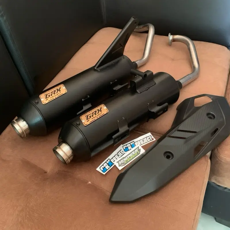 Knalpot ORIGINAL GRX PROJECT STANDAR RACING PAKET LENGKAP PNP Semua Motor Matic Beat Mio Vario Aerox Pcx DLL Motorcycle Moncong 0