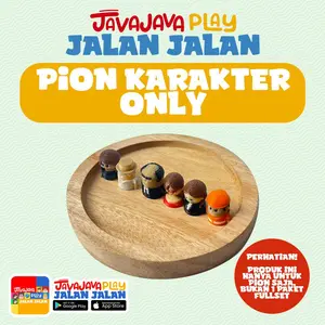 Javajava Play Pion Karakter ONLY, Aksesoris Javajava Play Jalan Jalan, Board Game Monopoli Lokal Indonesia