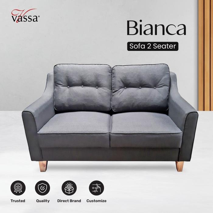 Gambar Sofa Bianca Sofa 2 Seater Minimalis By Vassa dari Vassa Sofa & Home Kab. Bogor Tokopedia