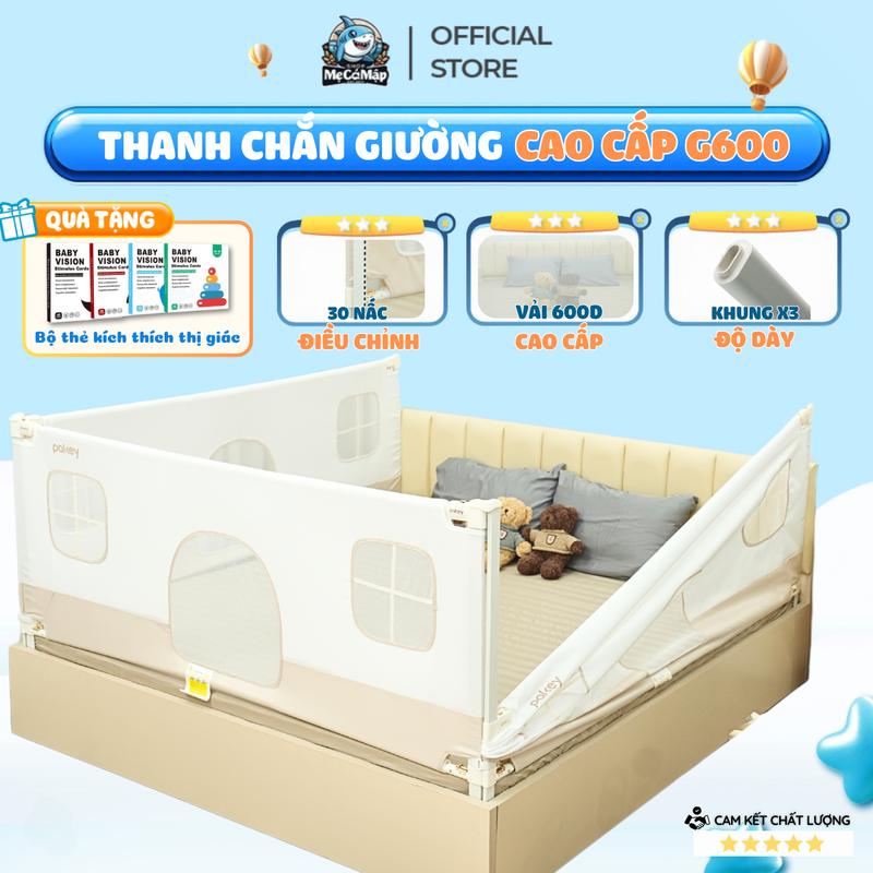 [MEGA LIVE 10.10] Thanh Chắn Giường Pakey 2025 Cao Cấp, Chắn Giường Nâng Hạ 1&2 Bên Dễ Dàng Chiều Cao Tối Đa 105cm