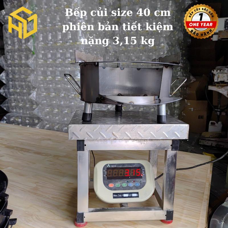 Bếp Củi không khói thông minh Tròn 40cm – Siêu Bền, Chống Đen Nồi,Có Ống Khói, Bệ Đỡ Củi & Hứng tro 6