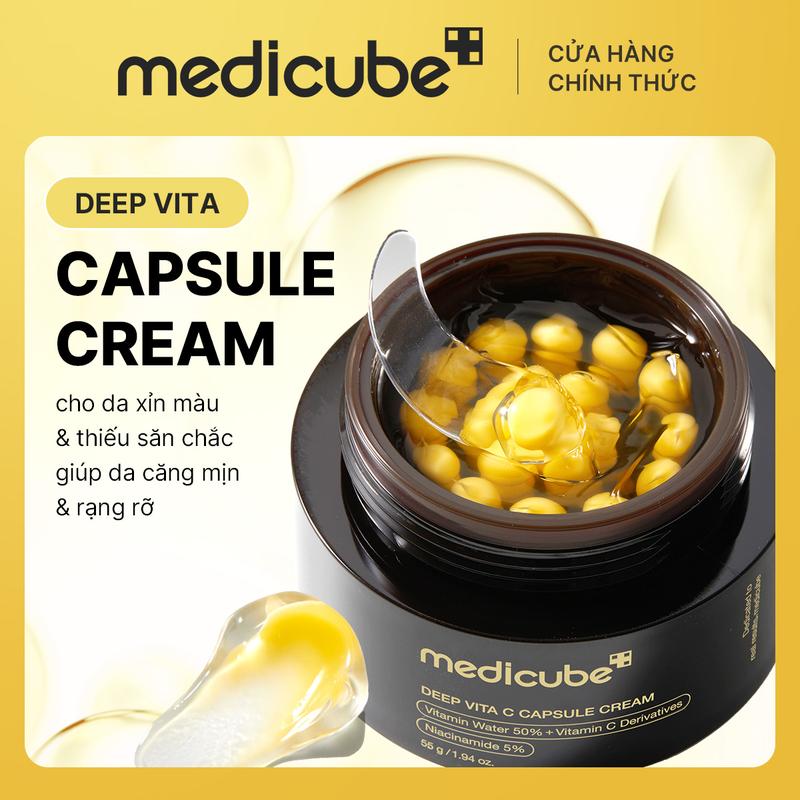 Kem dưỡng viên nang sáng da mờ thâm l Deep Vita C Capsule Cream | Golden Boba Cream | Vitamin Capsule | Uneven Skin Tone | Glowy Skin | Customizable Skincare