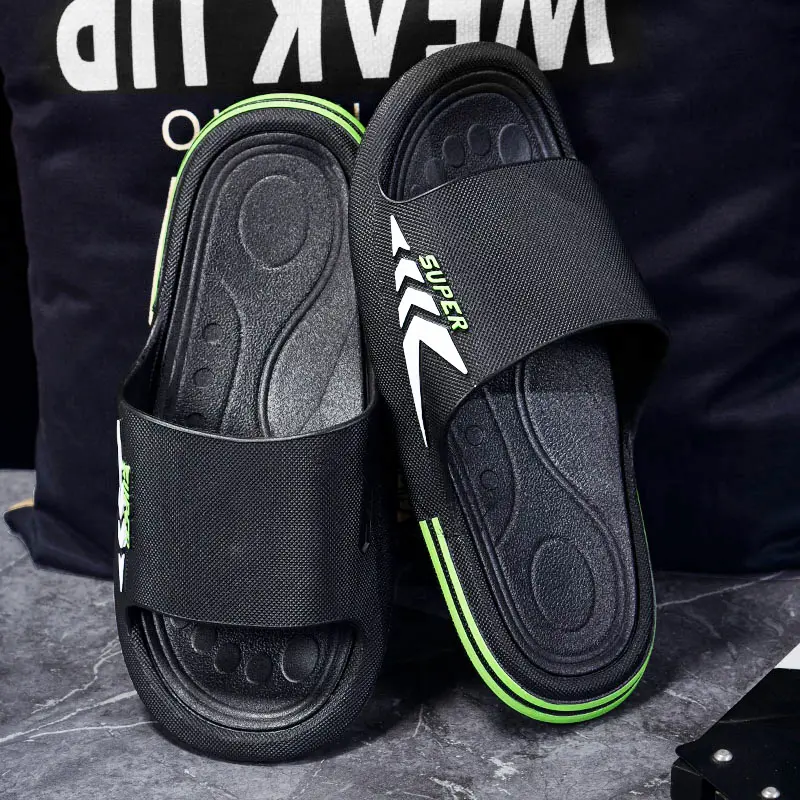 Slippers for men in summer, indoor soft sole, one line mop, trendy for outdoor wear, lightweight for summer, home use, men's large size sandals