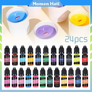 24 Warna Candle Dye Liquid Pewarna Lilin 10ml Pewarna Sabun Batang Pewarna Lilin Aroma Terapi