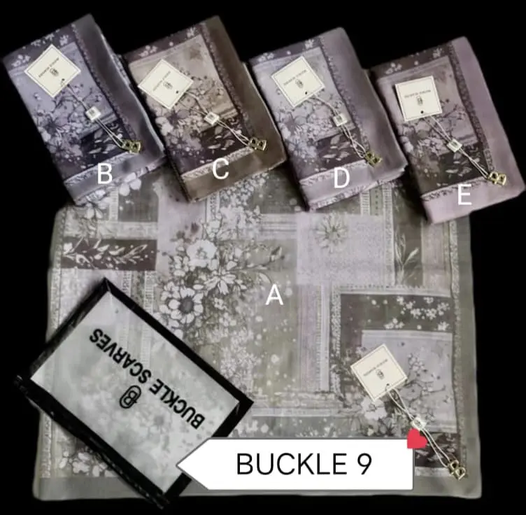 SEGI EMPAT BUCKLE AZARA POUCH MOTIF SCARVES PARIS PREMIUM