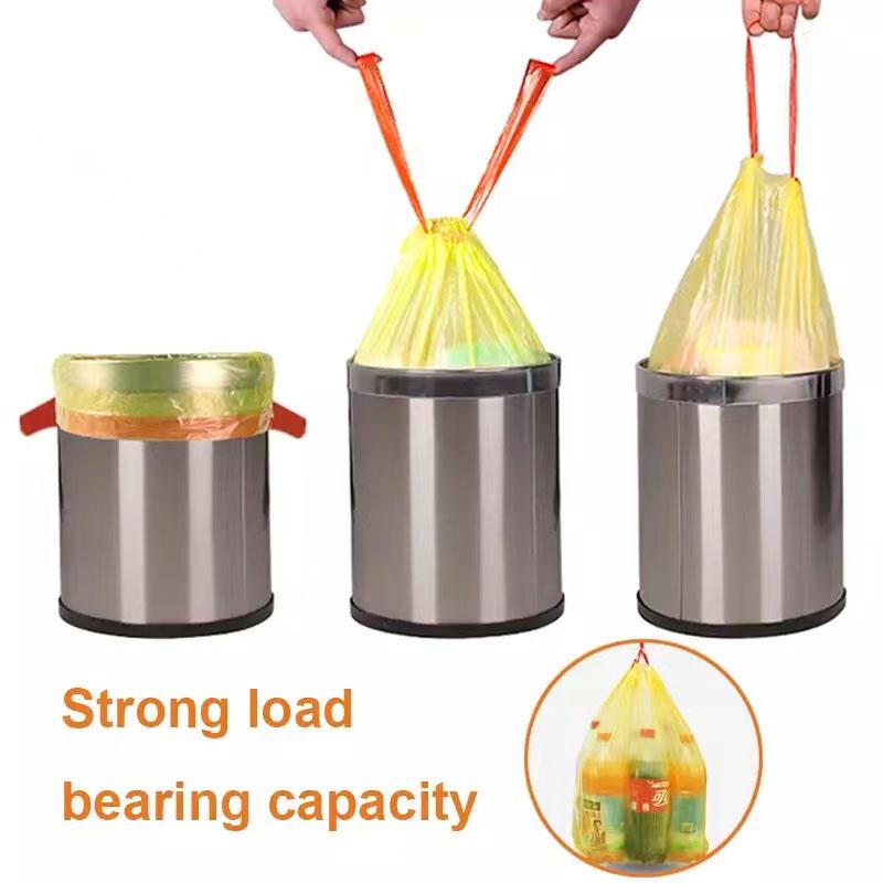 Product Introduction of Drawstring Garbage Bag Disposable Thickened Household Cleaning Portable Automatic Closing Waterproof Kitchen Storage Trash Pouch 1