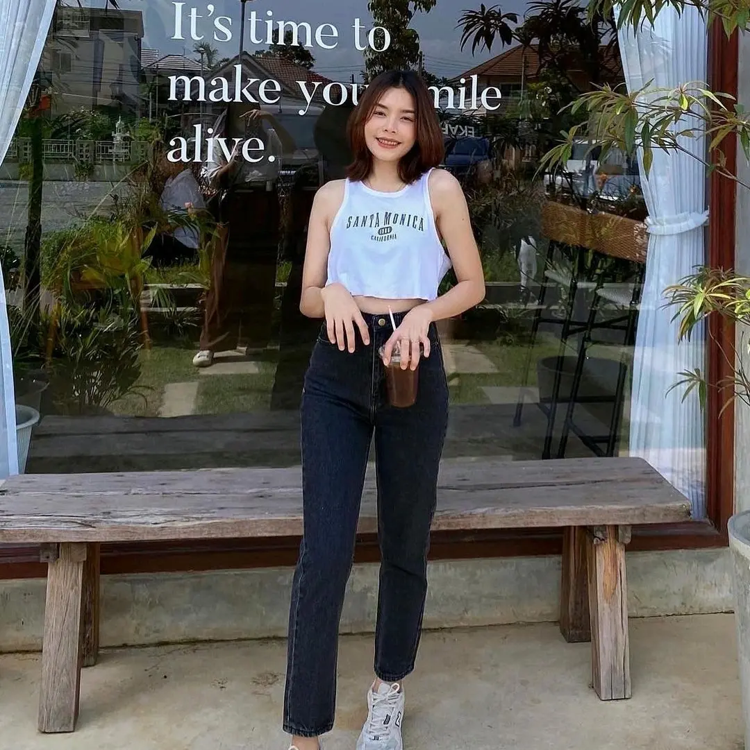 Celana Jeans Wanita Boyfriend Highwaist Jeans Premium Korean Style Panjang Tebal