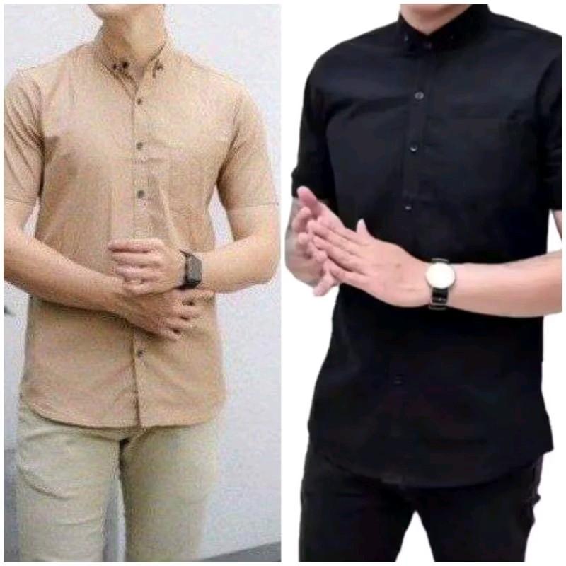 Paket 2 Kemeja Cuma 50 Ribu Warna Bebas Pilih Casual Hitam  Maroon Formal 5