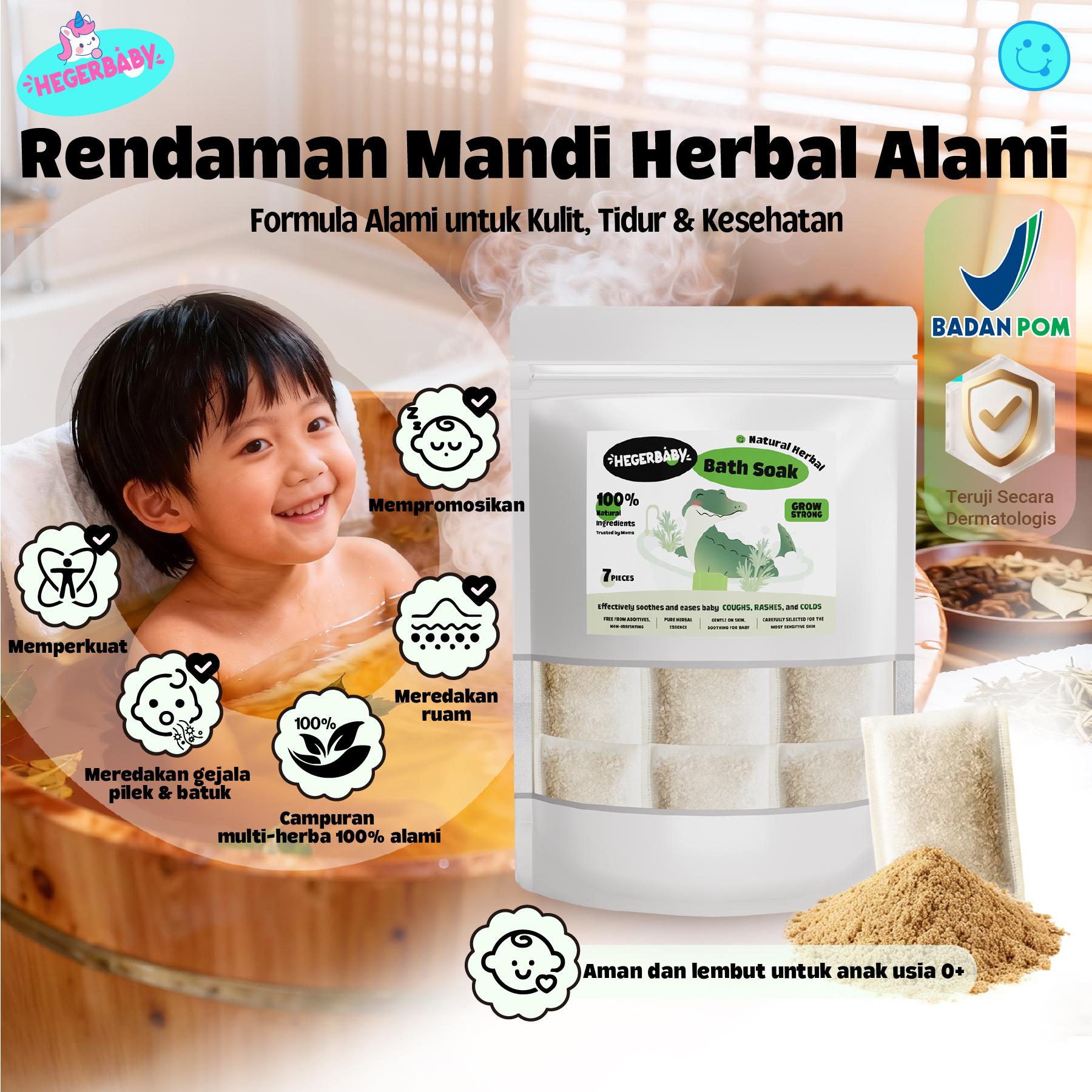 [Live] Hegerbaby Ramuan Bath Bayi Herbal - Formula 100% Alami Untuk Meningkatkan Kekebalan Anak Anda, Meredakan Gejala Pilek Dan Mengobati Ruam