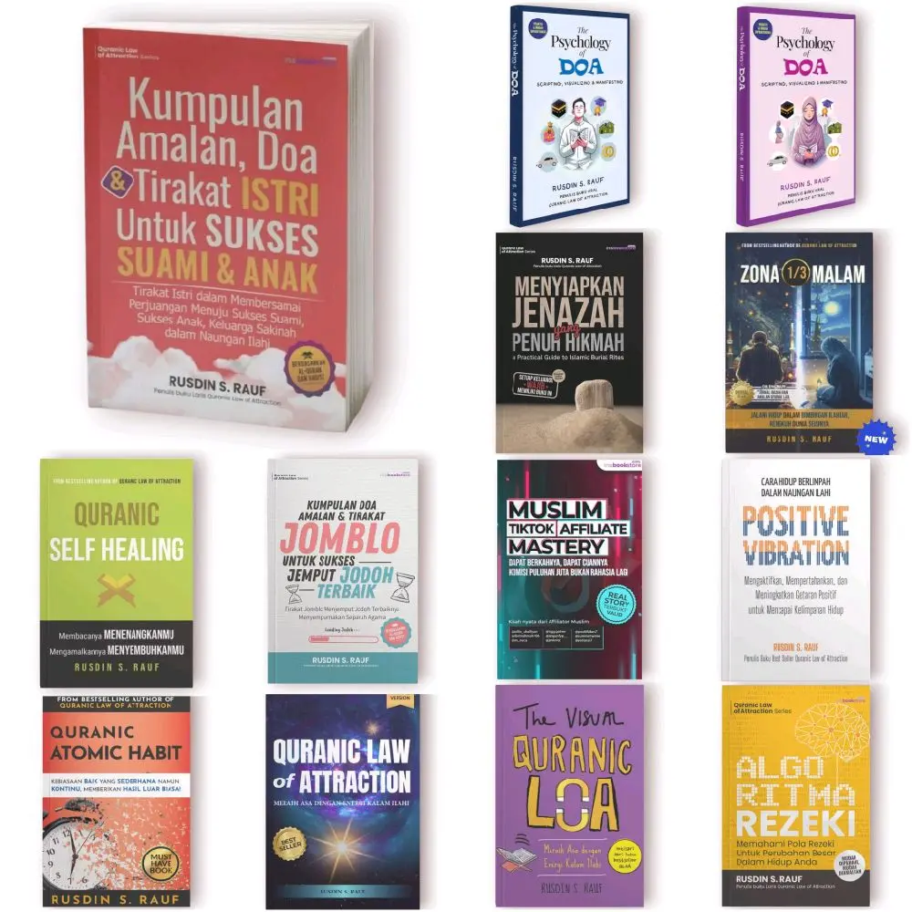 Kumpulan Amalan, Doa & Tirakat STRI Untuk SUKSES SUAMI & ANAK (Tirakat Istri dalam Membersamai Perjuangan Menuju Sukses Suami, Sukses Anak, Keluarga Sakinah dalam Naungan Ilahi by RUSDIN S.RAUF Penulis buku Laris Quranic Law of Attraction