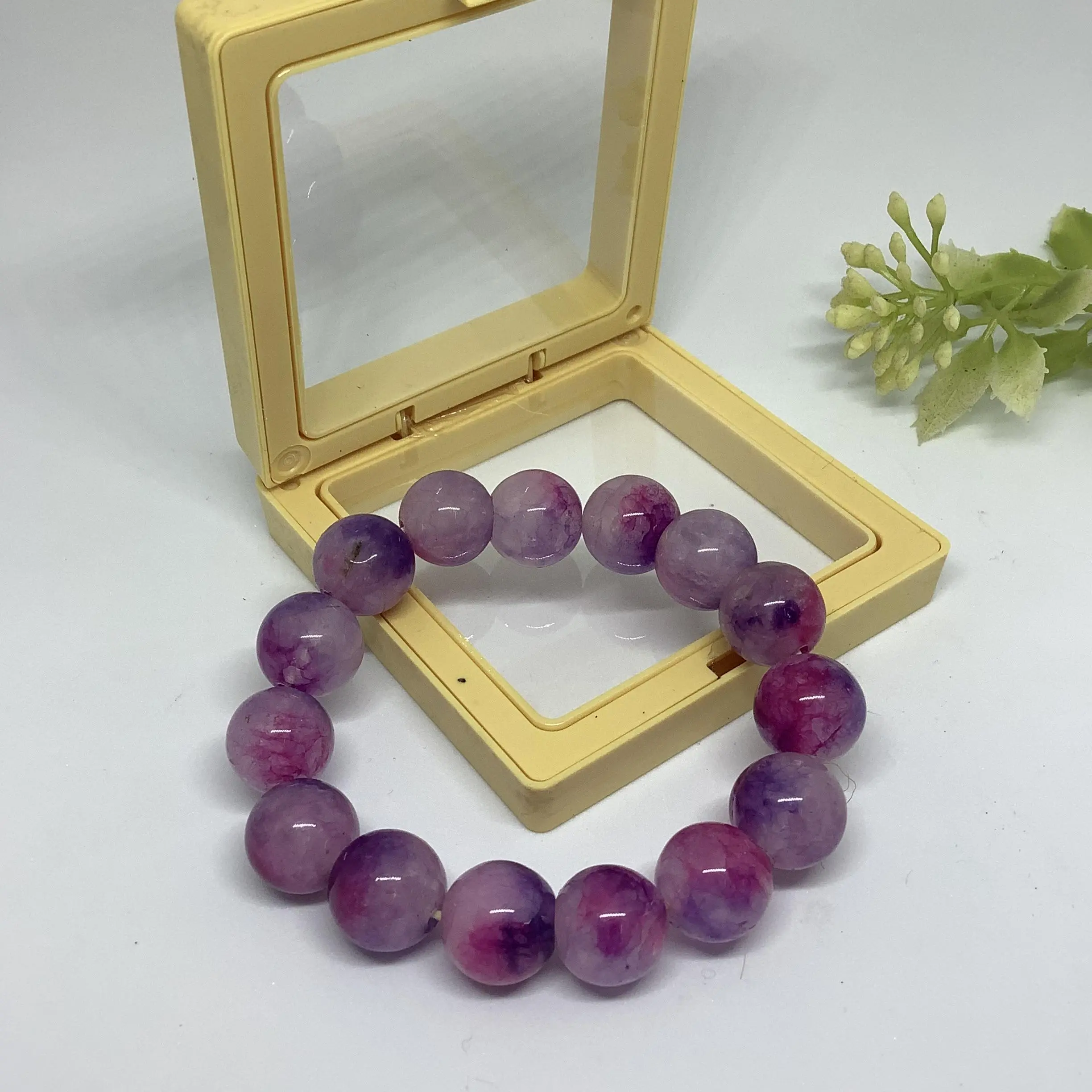 Gelang Batu Alam Giok 13 warna, uk batu 12mm, Gelang batu premium Aksesoris Fashion, Crystal
